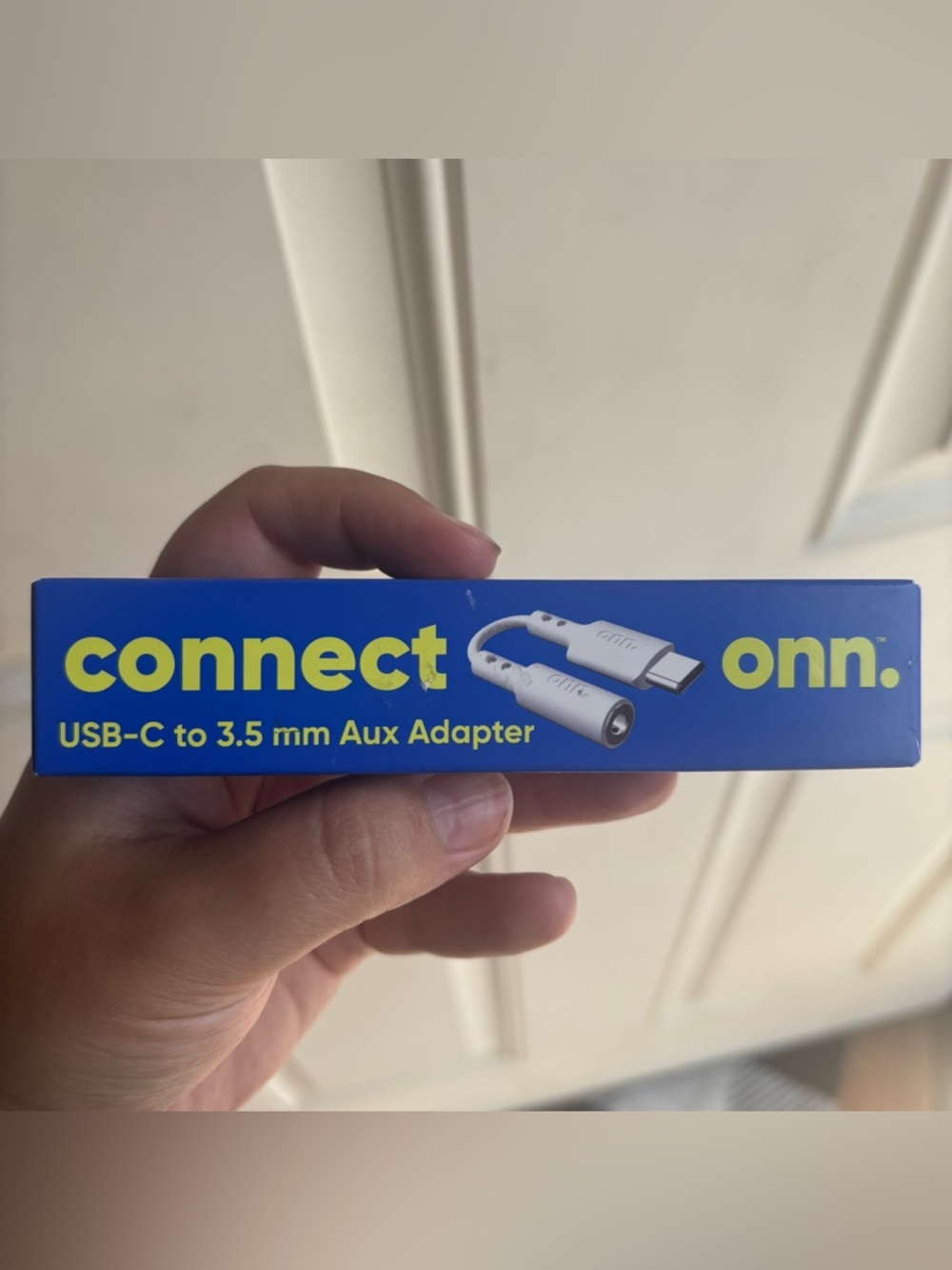 onn USB-C to 3.5mm Audio Jack Adapter, USB-IF Certified, White